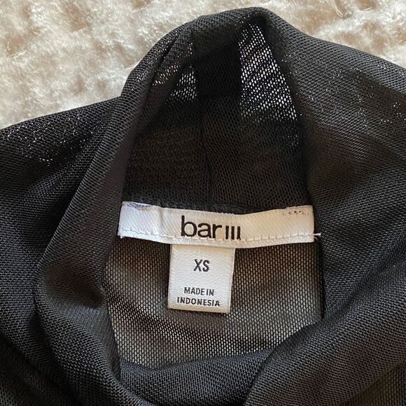 Bar III Women's Elegant Black Long Sleeve Tee - Picture 4 of 6